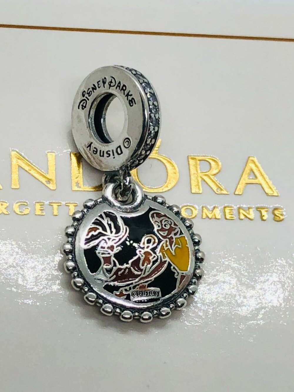 Pandora Disney Cruise Line Treasure Peter Pan & Captain Hook Charm S925 Silver - Picture 2 of 4